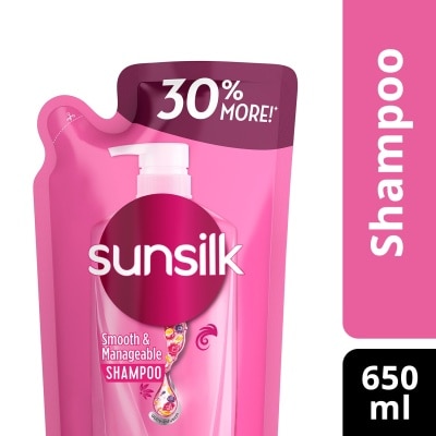 SUNSILK Shampoo Pink Smooth & Manageable 650 mL DOY