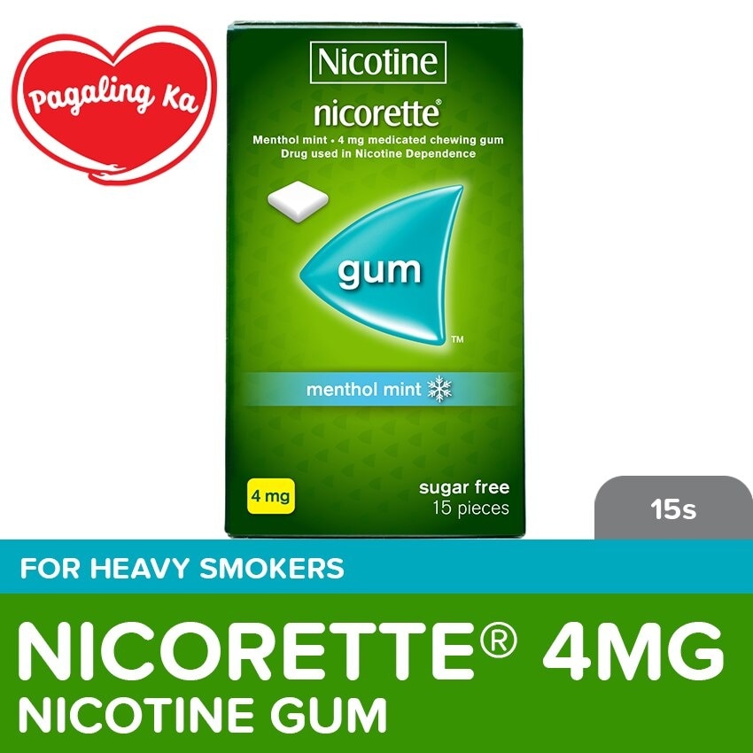 Nicorette Menthol Mint Nicotine Gum 4mg 15s - Quit Smoking