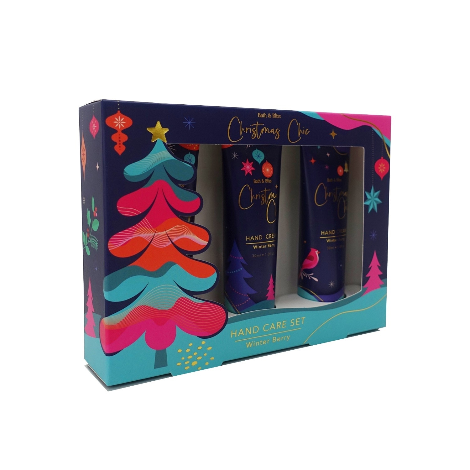 BATH AND BLISS Christmas Chic Winter Berry Hand Cream 30mlx3