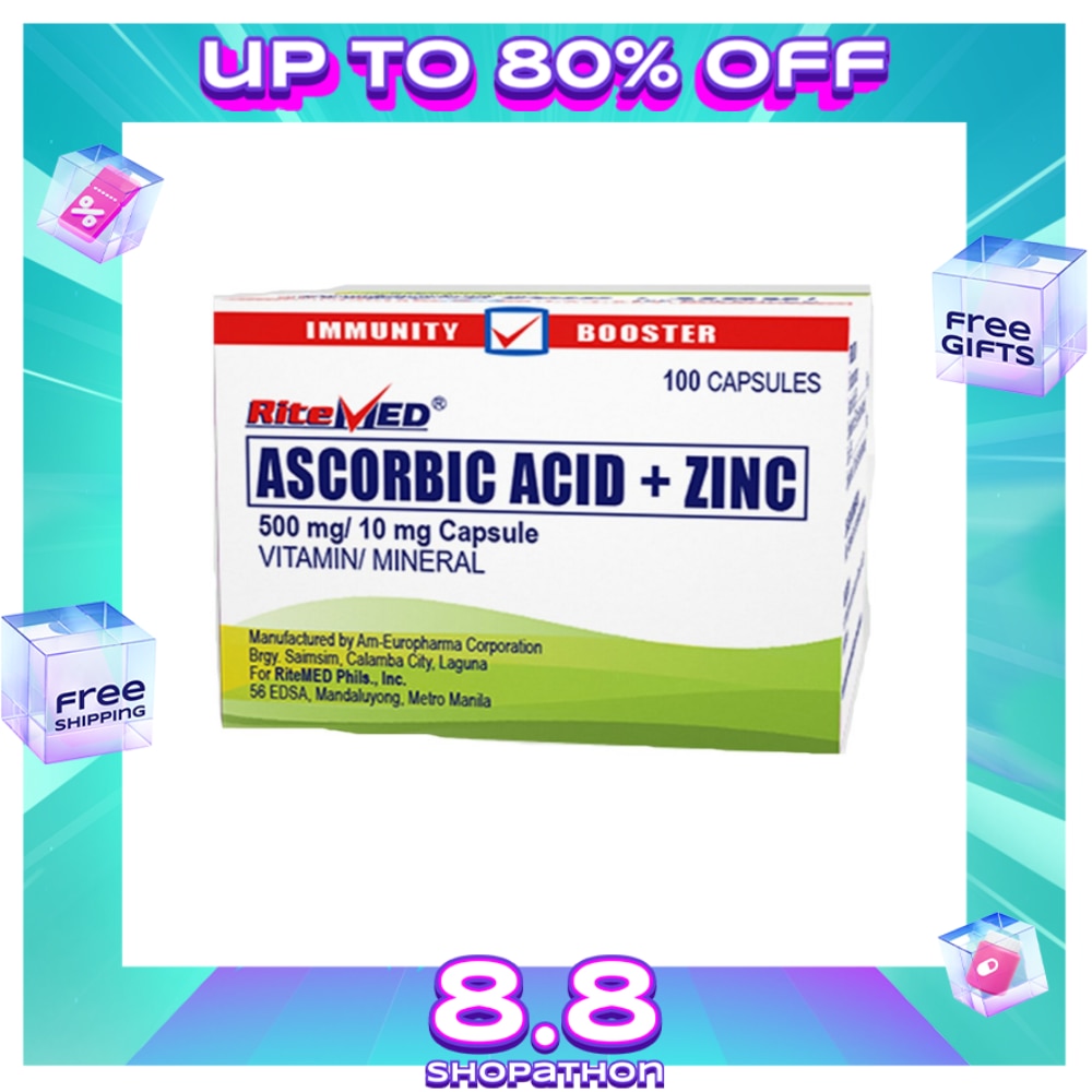 Ascorbic Acid + Zinc 500mg 1 Capsule [SOLD PER PIECE]