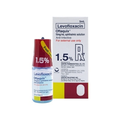 OFTAQUIX Levofloxacin/ 15 mg/mL Ophthalmic solution 5ML Bottle [Prescription Required]