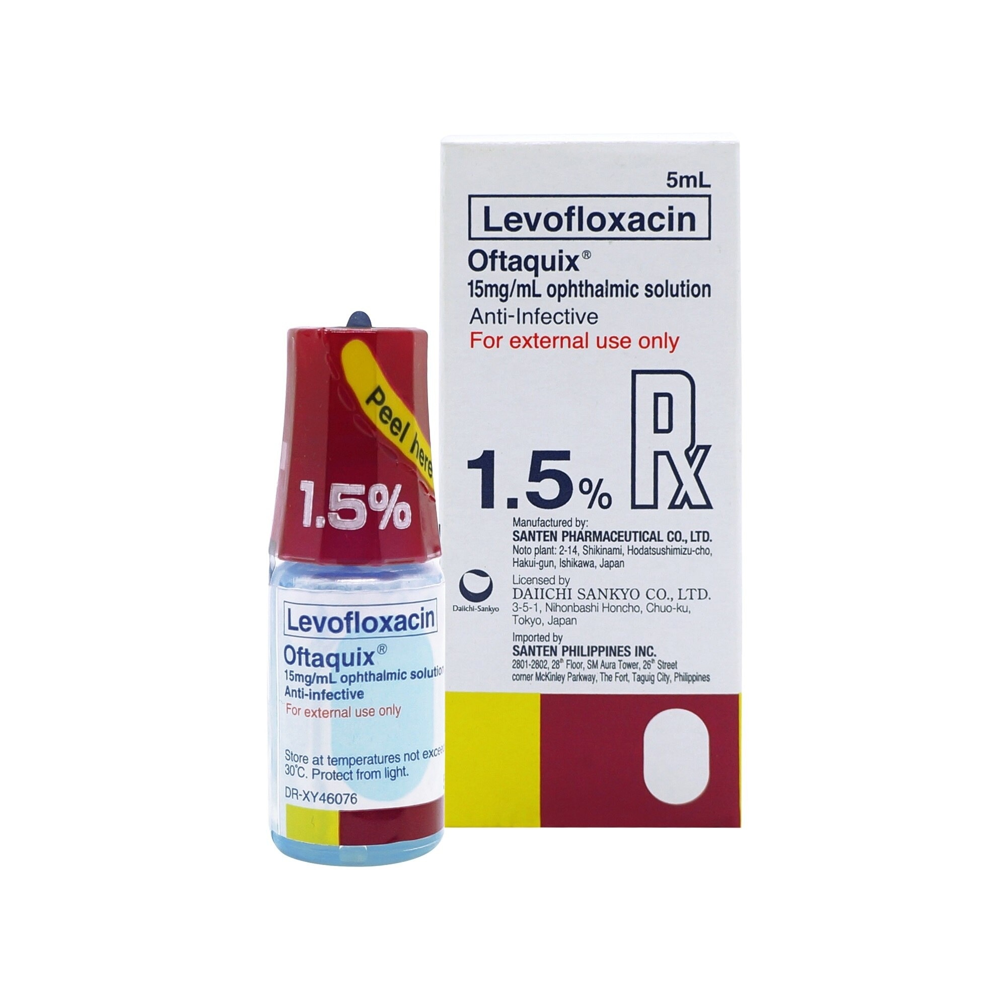 Levofloxacin/ 15 mg/mL Ophthalmic solution 5ML Bottle [Prescription Required]