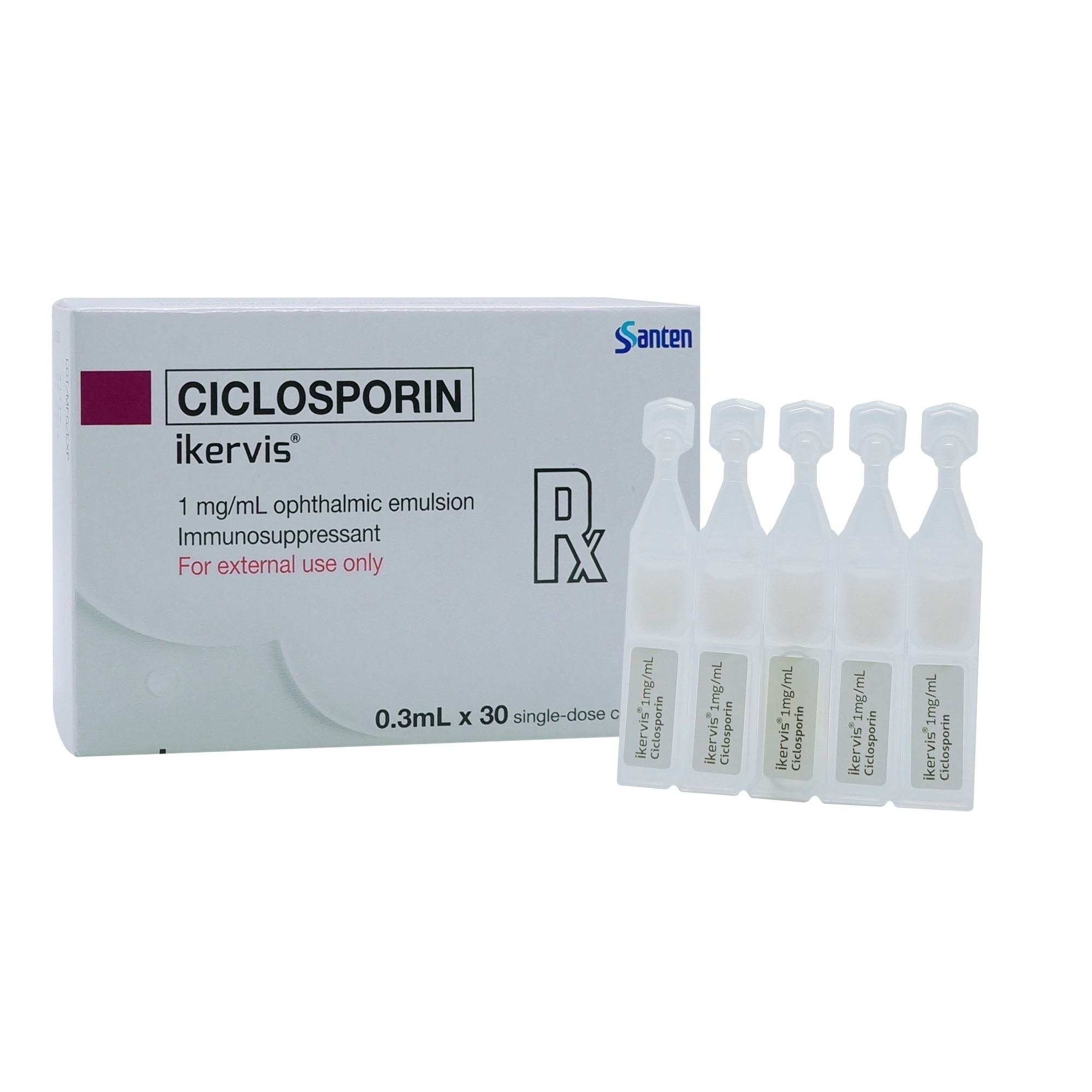 Ciclosporin/ 1 mg/mL Ophthalmic emulsion (SOLD PER PIECE) [Prescription Required]