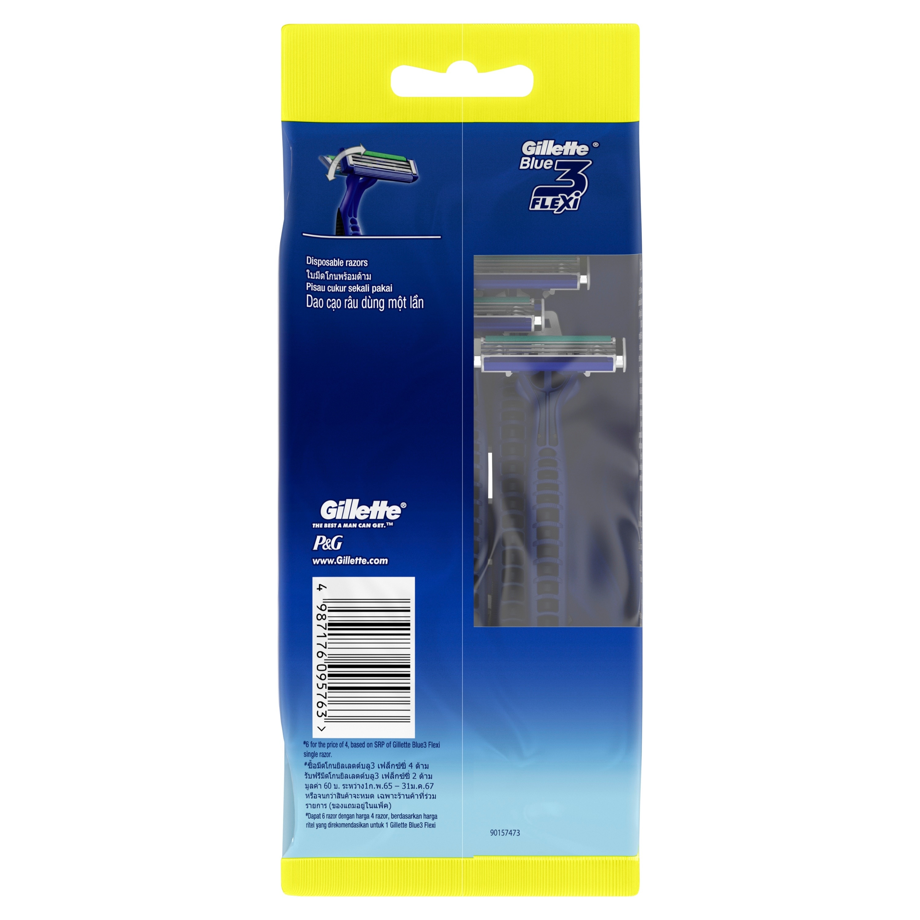 Blue 3 Flexi Disposable Razor 4+2s Pack