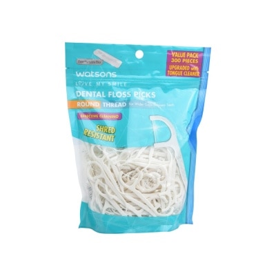 WATSONS Love My Smile Dental Floss Picks Round Thread 300s