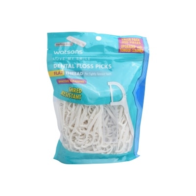 WATSONS Love My Smile Dental Floss Picks Flat Thread 300s