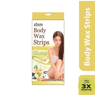 GLAMWORKS Body Wax Strips Vanilla 12s