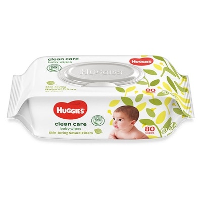 HUGGIES Clean Care Baby Wipes 80s