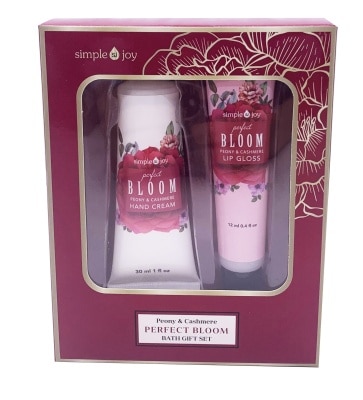 SIMPLE JOY SIMPLE JOY Perfect Bloom Hand Cream 30ml Plus Perfect Bloom Lip Gloss 12ml