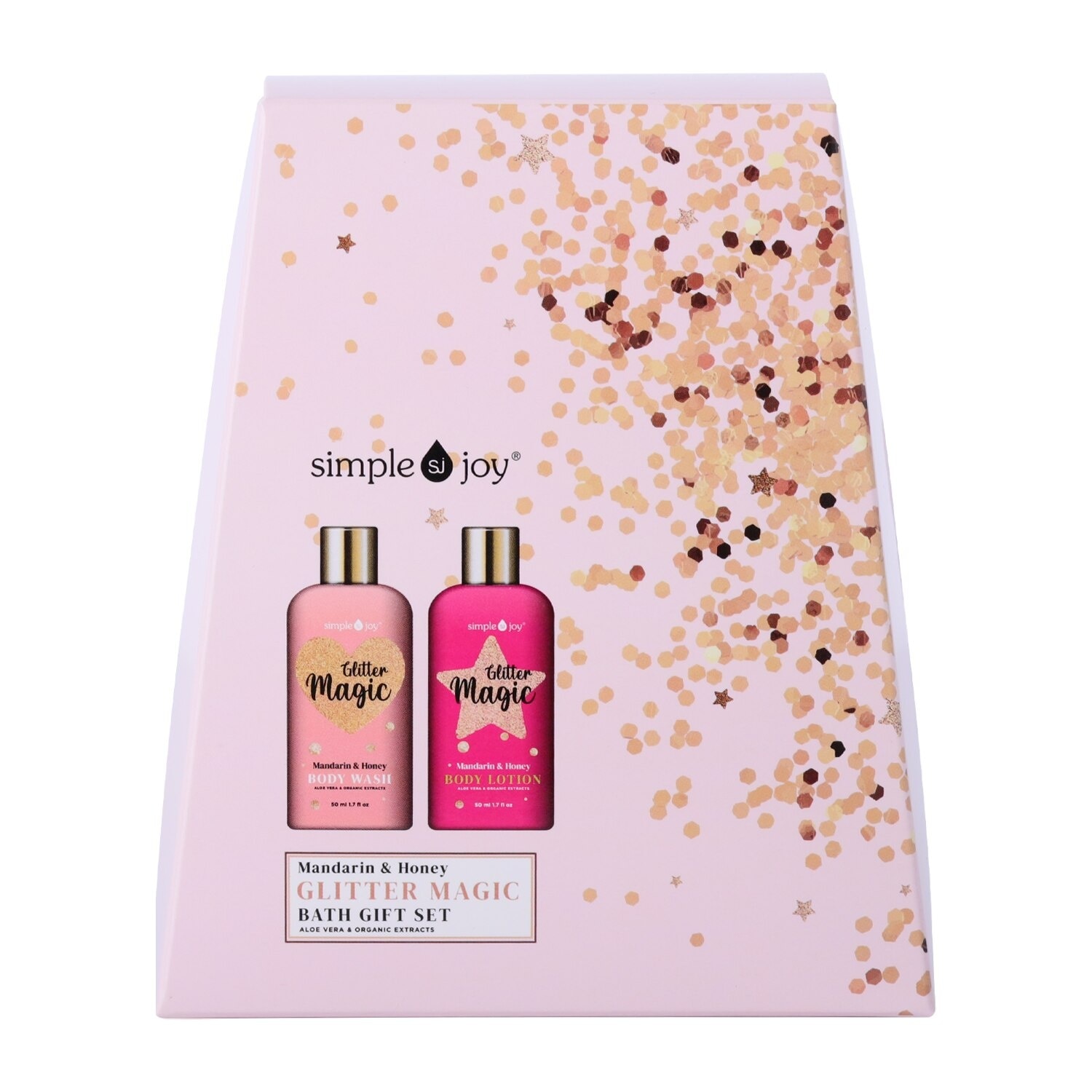 SIMPLE JOY Glitter Magic Body Wash 50ml Plus Glitter Magic Body Lotion 50ml