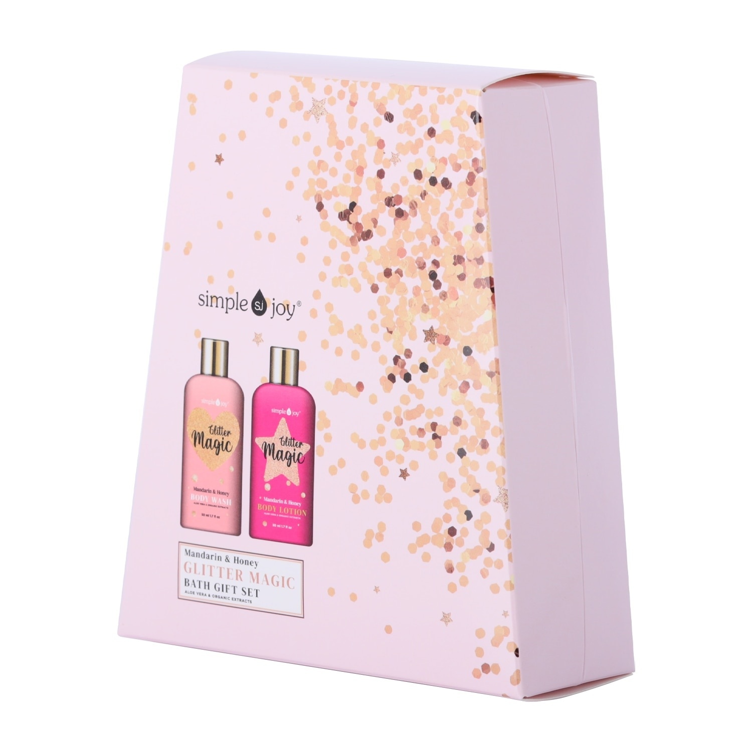 SIMPLE JOY Glitter Magic Body Wash 50ml Plus Glitter Magic Body Lotion 50ml