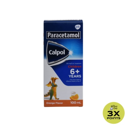 CALPOL Paracetamol 6 to 12 years old Orange 100ml