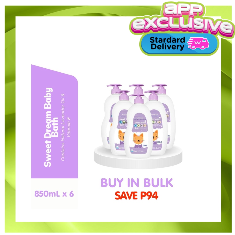 WATSONS Sweet Dream Baby Bath 6s 850ml