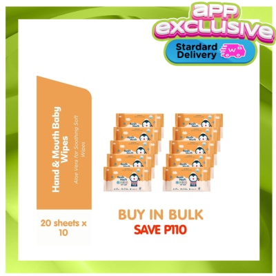 WATSONS WATSONS Hand And Mouth Baby Soft Wipes 20 Sheets 10s