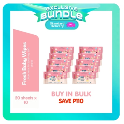 WATSONS - WATSONS Fresh Baby Soft Wipes 20 Sheets 10s