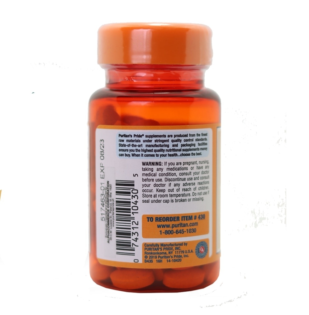 Vitamin C 500 mg Bioflavanoids Rose Hips 100 caplets