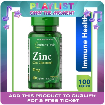 PURITANS PRIDE - Zinc 50 mg 100 tablets