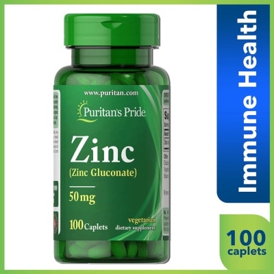 PURITANS PRIDE - Zinc 50 mg 100 tablets