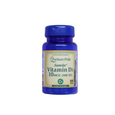 PURITANS PRIDE Vitamin D3 400 IU 100 tablets