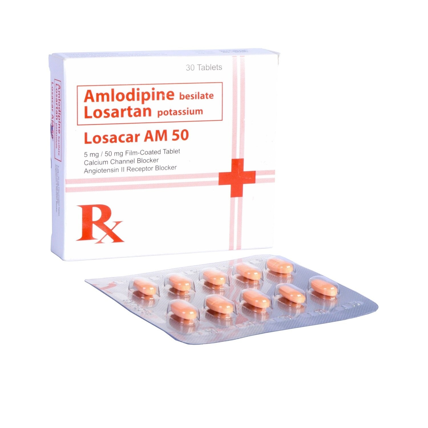 Losartan Potassium +Amlodipine Besilate 5mg 50mg 1 Film-Coated Tablet (sold per piece) [PRESCRIPTION REQUIED]