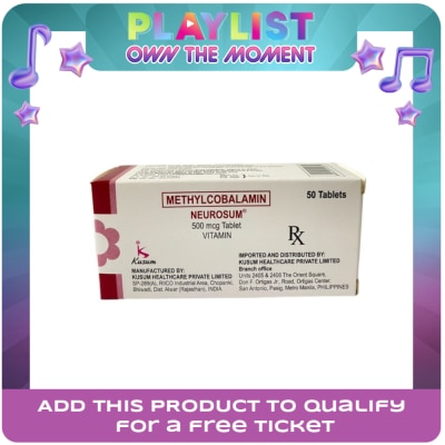 NEUROSUM - NEUROSUM Methylcobalamin 500mcg Tablet VITAMIN [PRESCRIPTION REQUIRED]