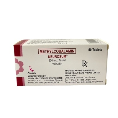 NEUROSUM NEUROSUM Methylcobalamin 500mcg Tablet VITAMIN [PRESCRIPTION REQUIRED]