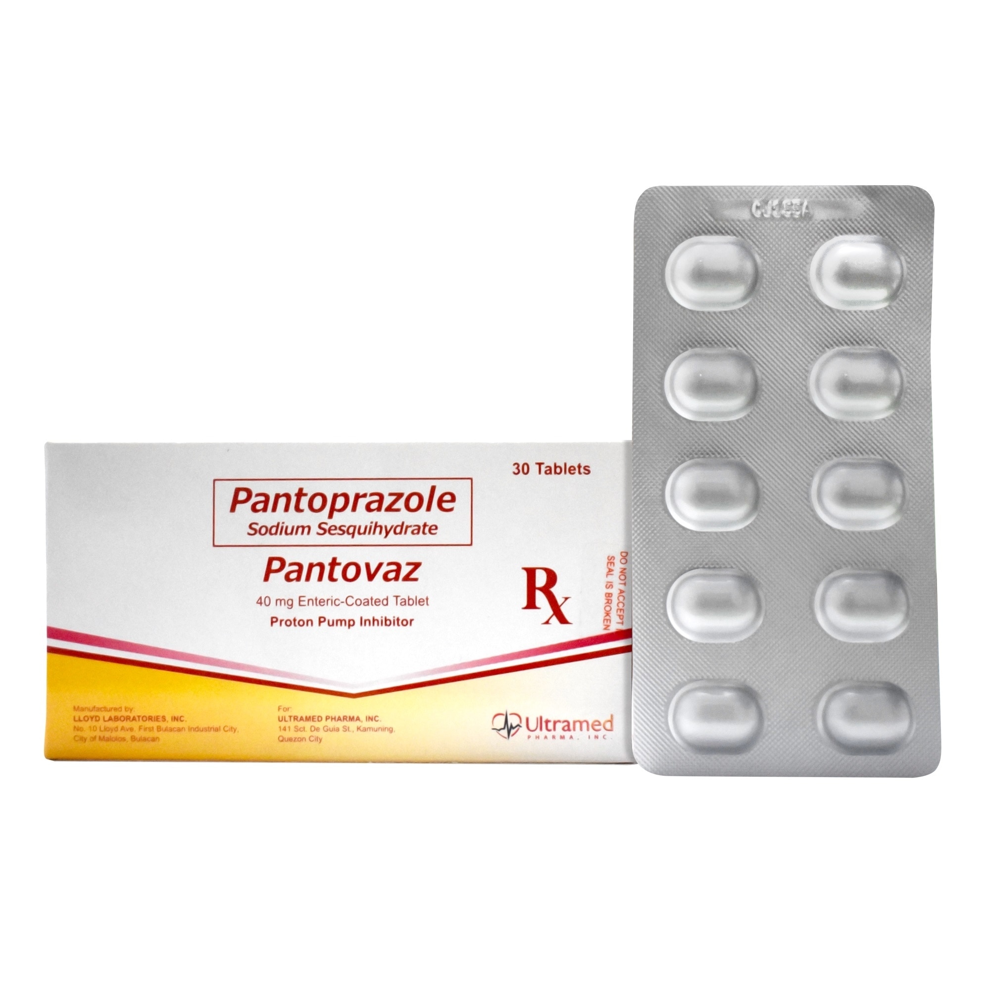 Pantoprazole (as sodium sesquihydrate) 40mg Tablet (sold per piece) [PRESCRIPTION REQUIRED]