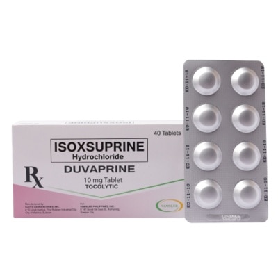 DUVAPRINE Isoxsuprine Hydrochloride 10mg 1 Tablet (sold per piece) [PRESCRIPTION REQUIRED]