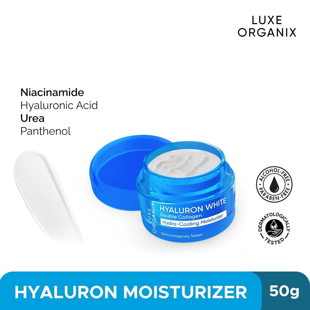 LUXE ORGANIX Hyaluron White Double Collagen Hydra-Cooling Moisturizer 50g