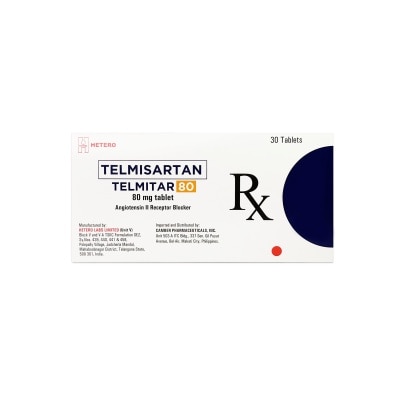 TELMITAR TELMITAR Tablet 80mg Sold Per Piece [PRESCRIPTION REQUIRED]