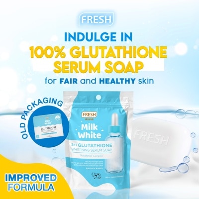 FRESH FRESH Skinlab Milk White 3 in 1 Glutathione Whitening Serum Soap 100g