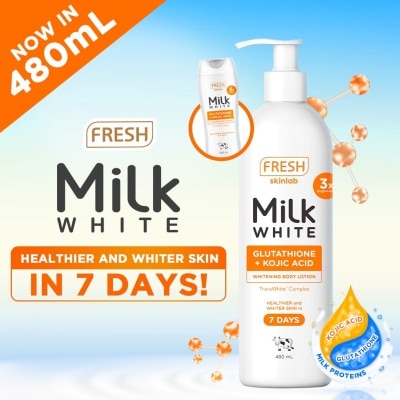 FRESH FRESH Skinlab Milk White Glutathione + Kojic Acid Whitening Body Lotion 480ml