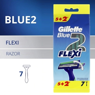 GILLETTE Blue 2 Flexi Disposable Razor 5+2s Pack