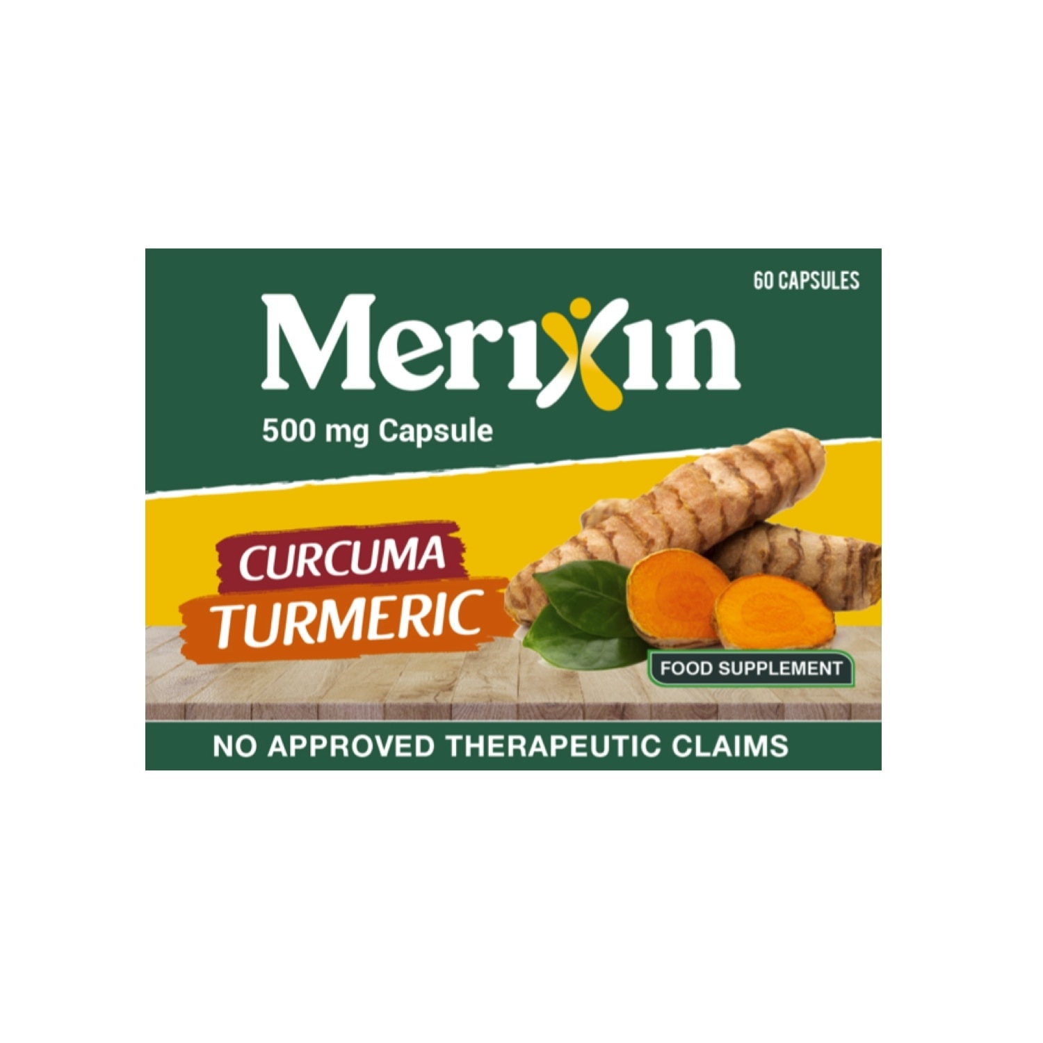 MERIXIN Curcuma Turmeric Capsule 500mg (Sold per piece)