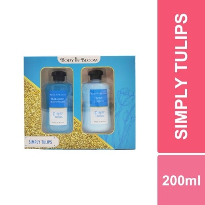 BODY IN BLOOM BODY IN BLOOM Simply Tulips Pearlized Body Wash 200ml Plus Body Lotion 200ml
