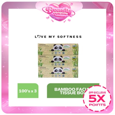 WATSONS - Love My Softness Bamboo Facial Tissue Box 3ply 100s x 3 box