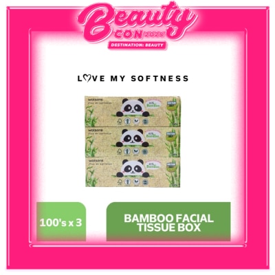 WATSONS Love My Softness Bamboo Facial Tissue Box 3ply 100s x 3 box