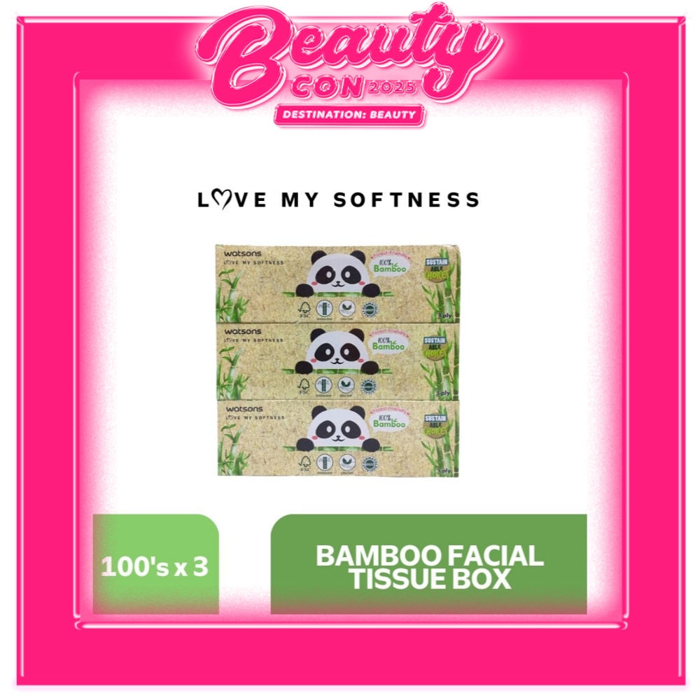 Love My Softness Bamboo Facial Tissue Box 3ply 100s x 3 box