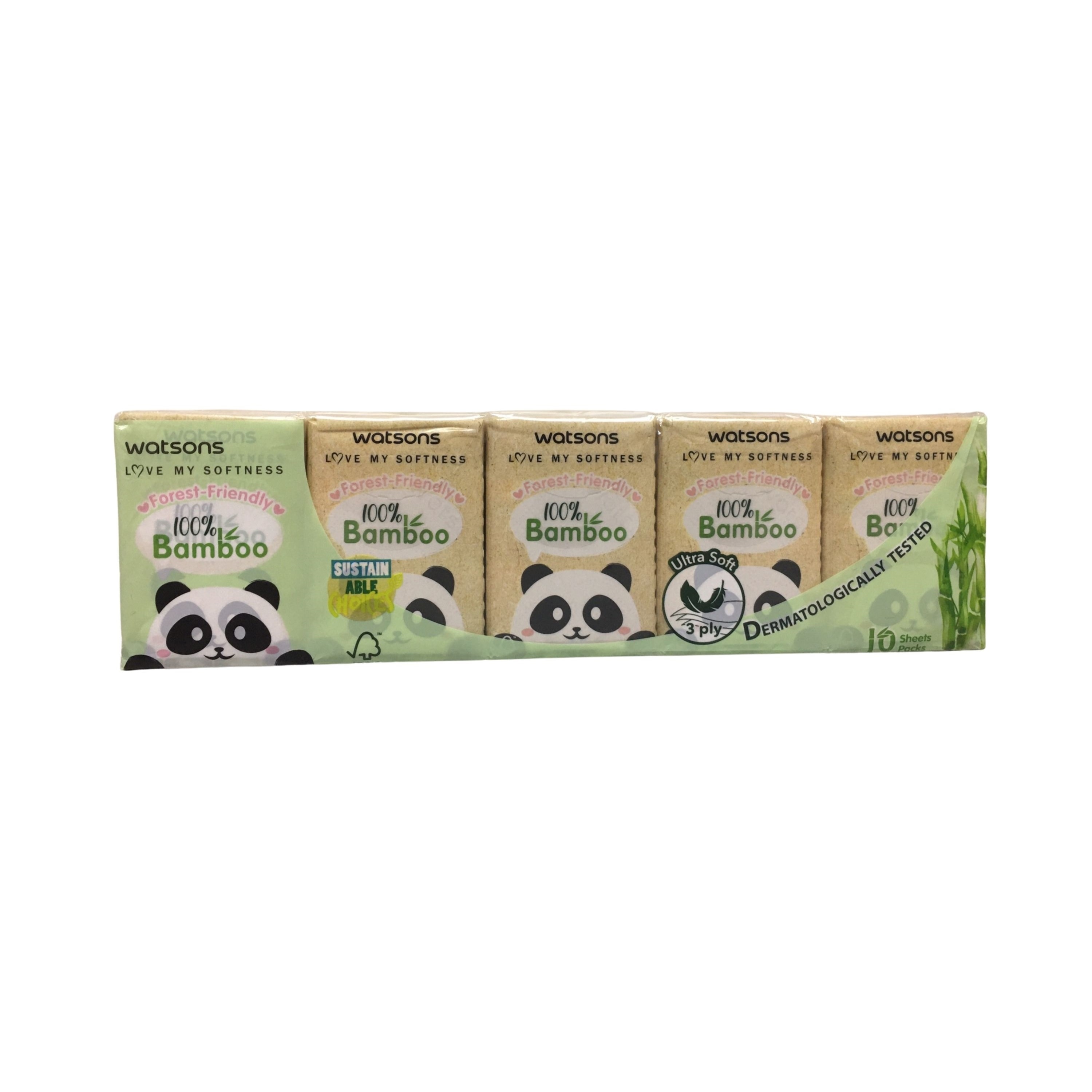 Bamboo Mini Hankies 3ply 10 sheets 10 packs