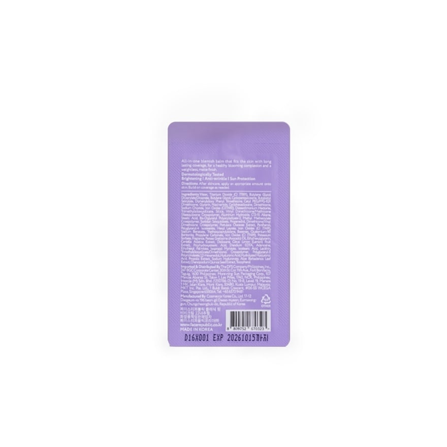 FACE REPUBLIC Klassic Fit BB Cream 22 Natural 2ml Sachet