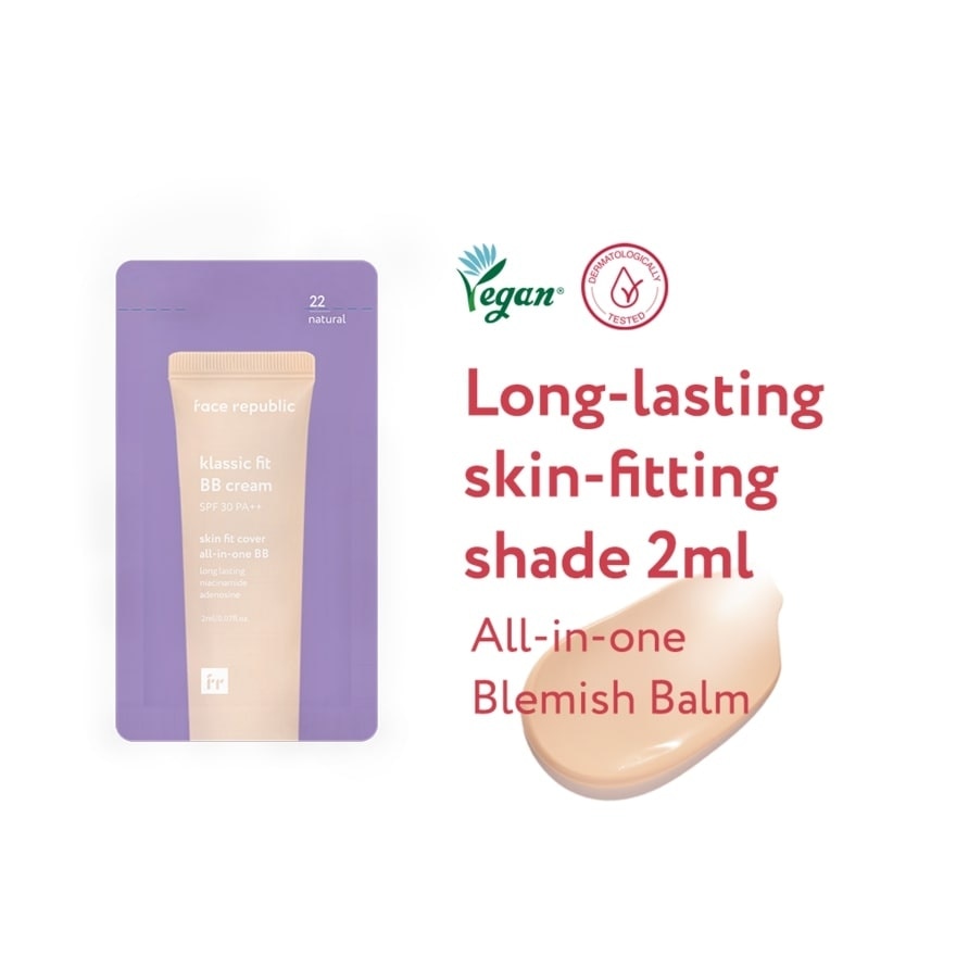 FACE REPUBLIC Klassic Fit BB Cream 22 Natural 2ml Sachet