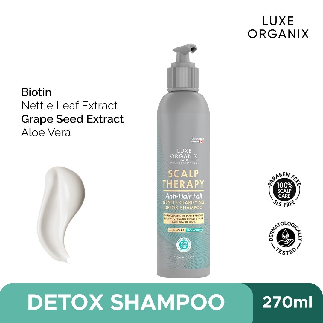 LUXE ORGANIX Scalp Therapy Anti-Hair Fall  Gentle Clarifying Detox Shampoo 270ml