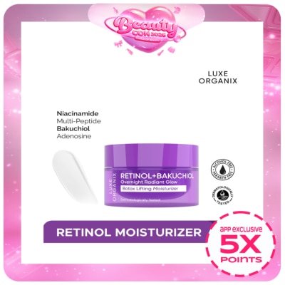 LUXE ORGANIX - LUXE ORGANIX Retinol + Bakuchiol Overnight Radiant Glow Botox Lifting Moisturizer 50g