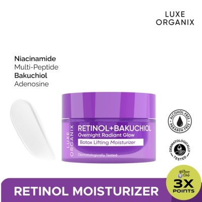 LUXE ORGANIX LUXE ORGANIX Retinol + Bakuchiol Overnight Radiant Glow Botox Lifting Moisturizer 50g