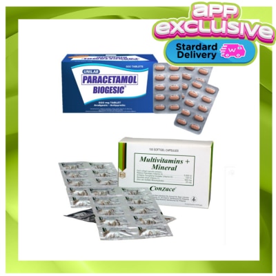 BIOGESIC BIOGESIC Biogesic 30s And CONZACE 30s For 30% OFF (Available in Standard Home Delivery Only)