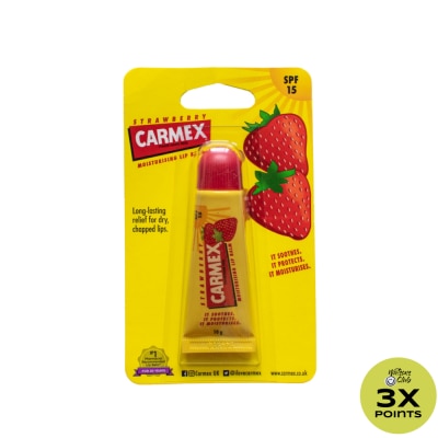 CARMEX Lip Balm in Squeeze Tube Strawberry with SPF15 10g