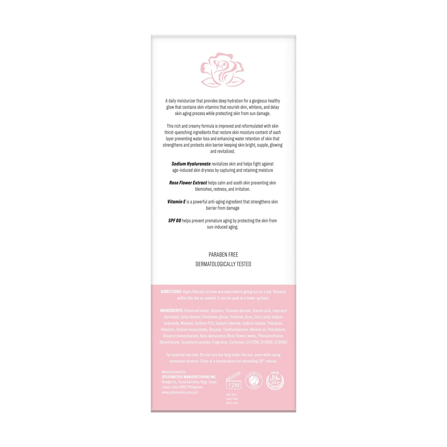 Moisturizing Cream with Rose Flower Extract 30ML