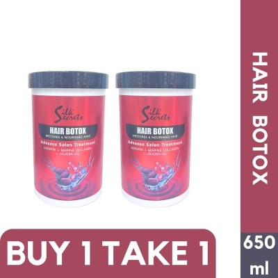 SILK SECRETS SILK SECRETS Hair Botox Keratin + Marine Collagen and Jojoba Oil 650ml Buy 1 Take 1