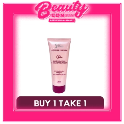 SILK SECRETS SILK SECRETS Hair Relaxing & Color Treatment with Hydrolyzed Keratin + Collagen and Rose Oil 200ml Buy 1 Take 1