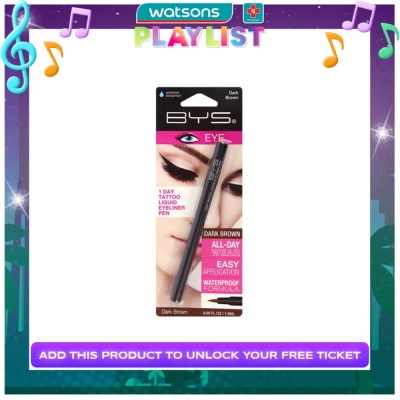 BYS BYS Liquid Eyeliner Pen 1 Day Tattoo - Brown